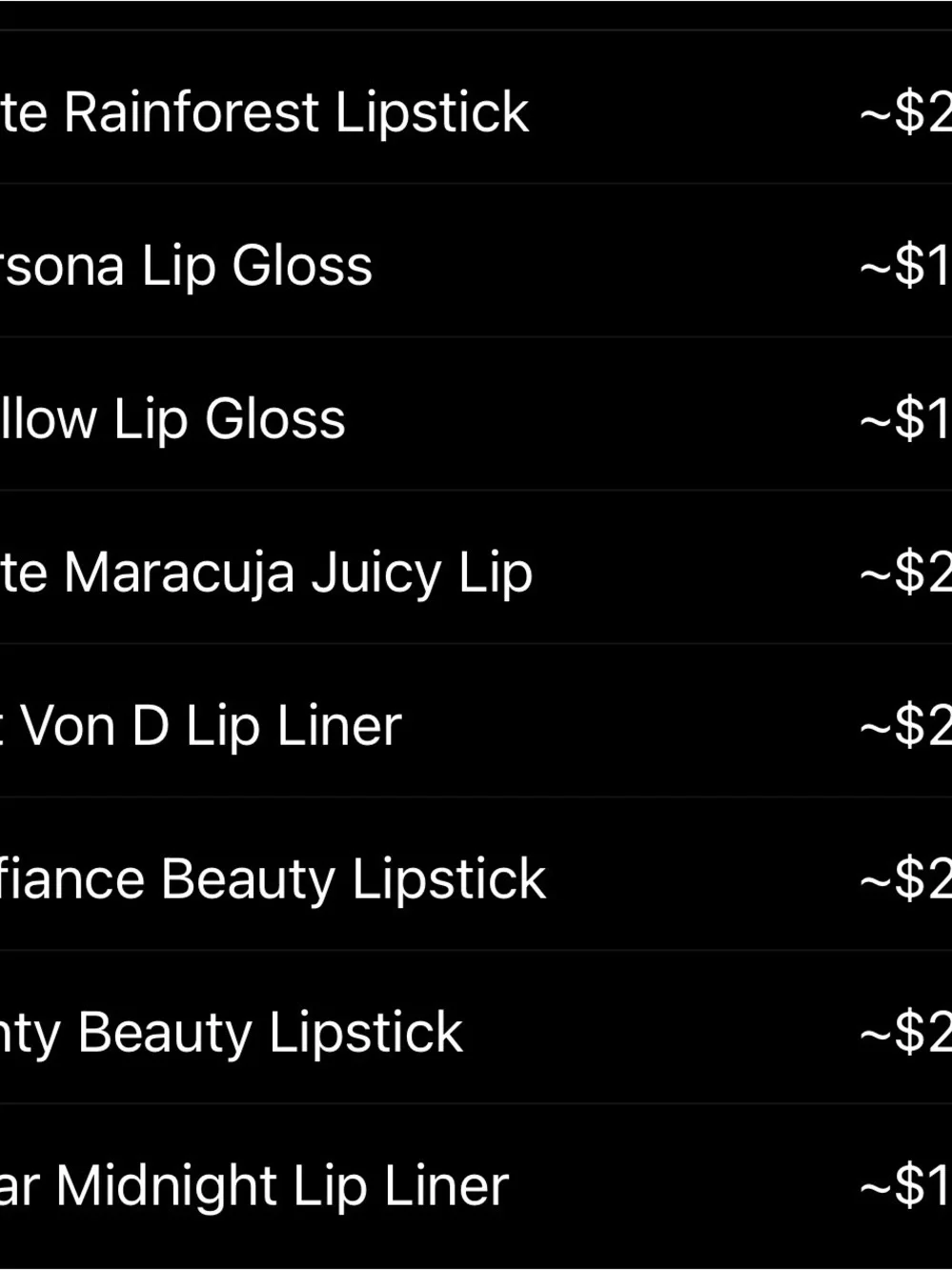 Assorted New Lip Products Lot - Black, Pink, Peach & Blue Packaging